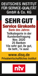 1822direkt - Sehr guter Service Girokonto