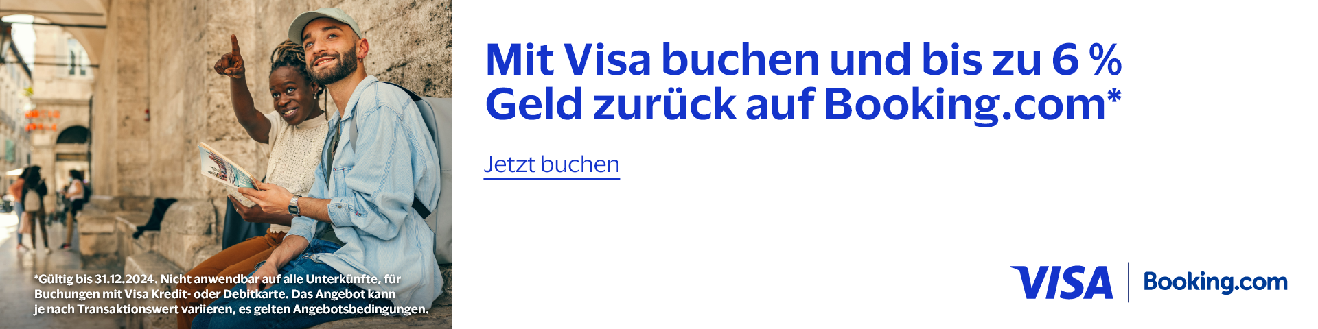 Visa und Booking.com