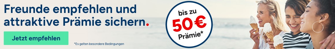 Kunden werben und bis zu 50 € sichern