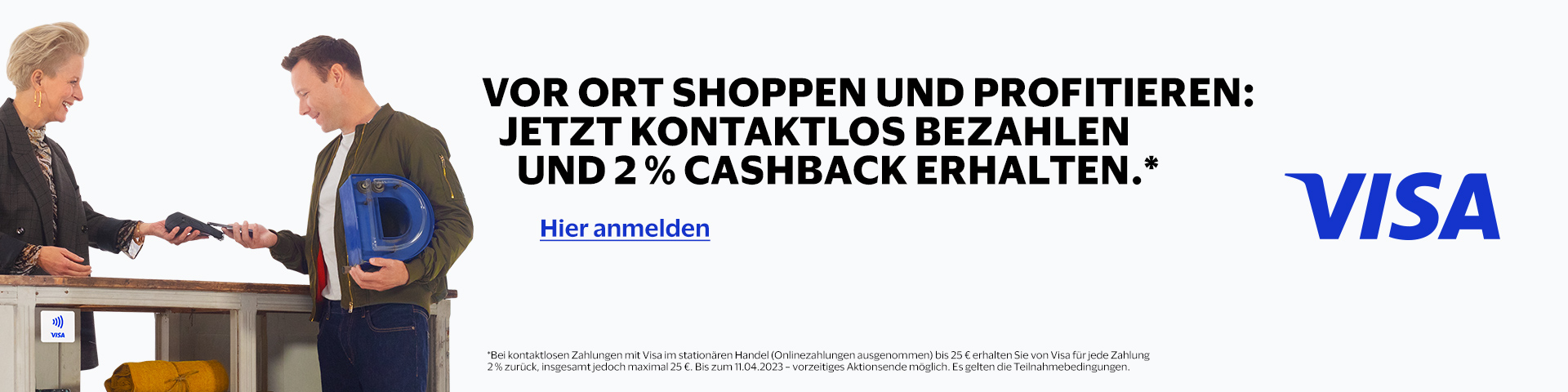 2 % Cash Back Visa Aktion